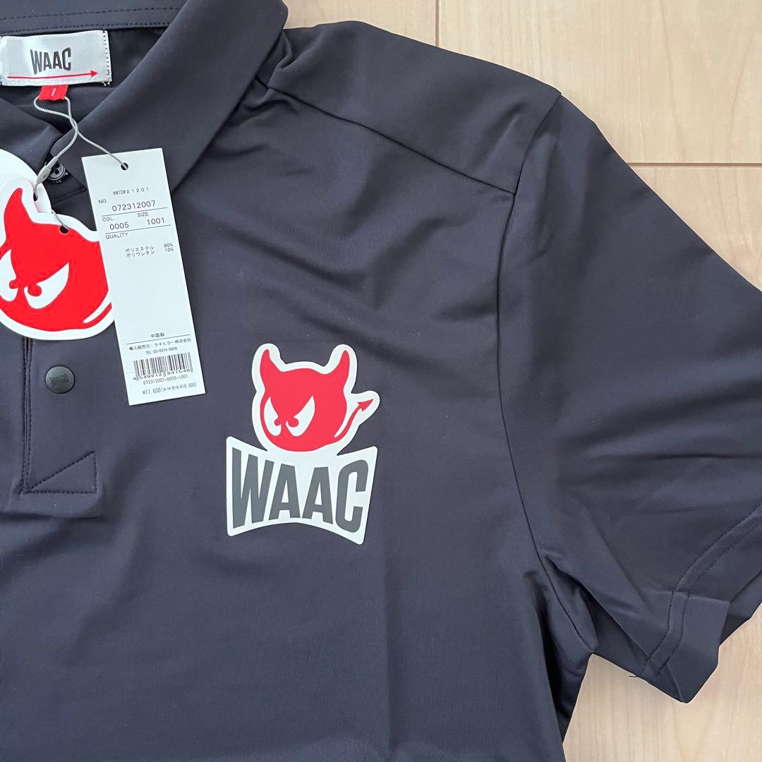 WAAC ブラック半袖 ポロシャツ Sサイズ
