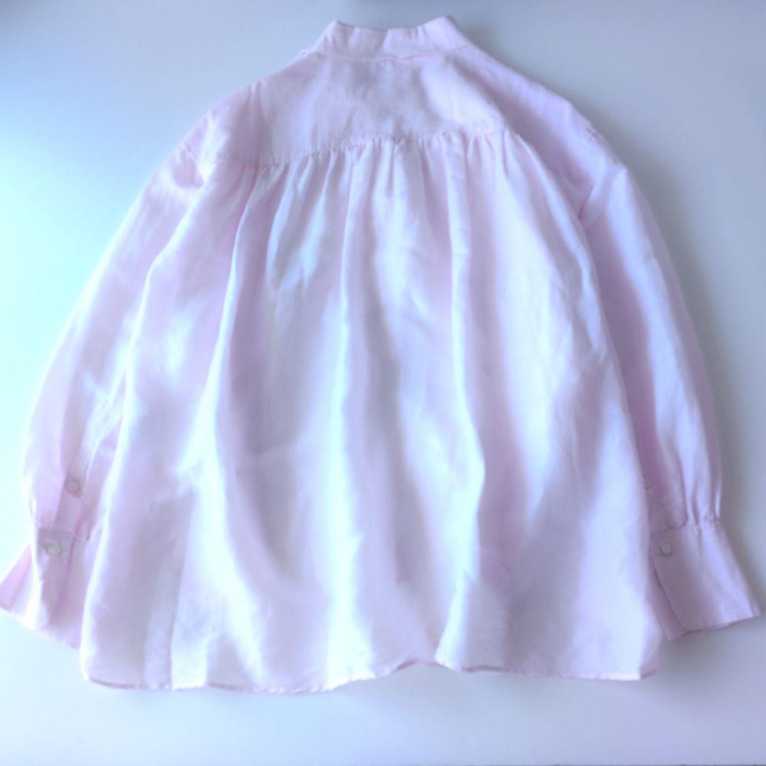 2024イエナIENA　ラミーリヨセルフェミニンシャツ　ピンク　38　リネン麻