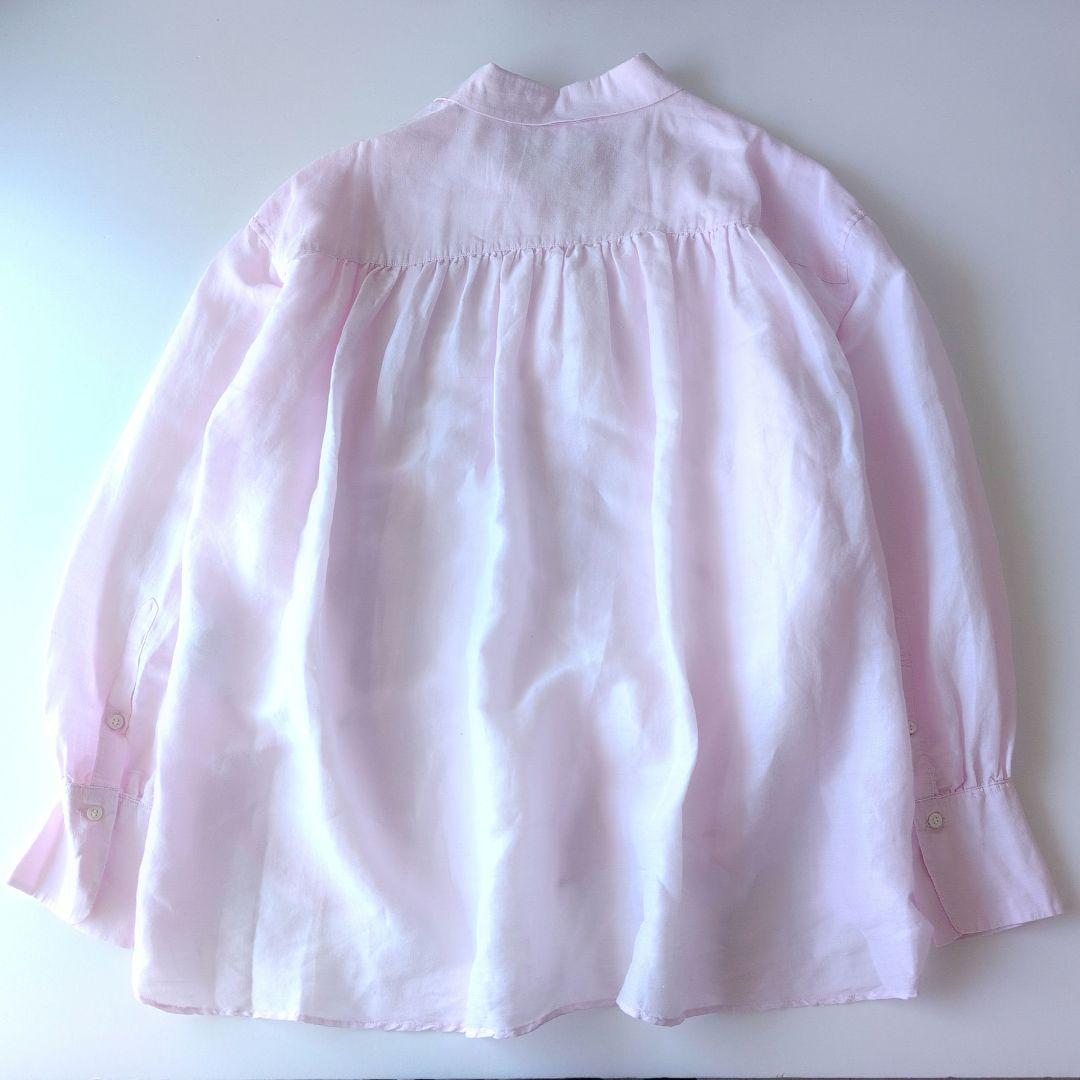 2024イエナIENA　ラミーリヨセルフェミニンシャツ　ピンク　38　リネン麻