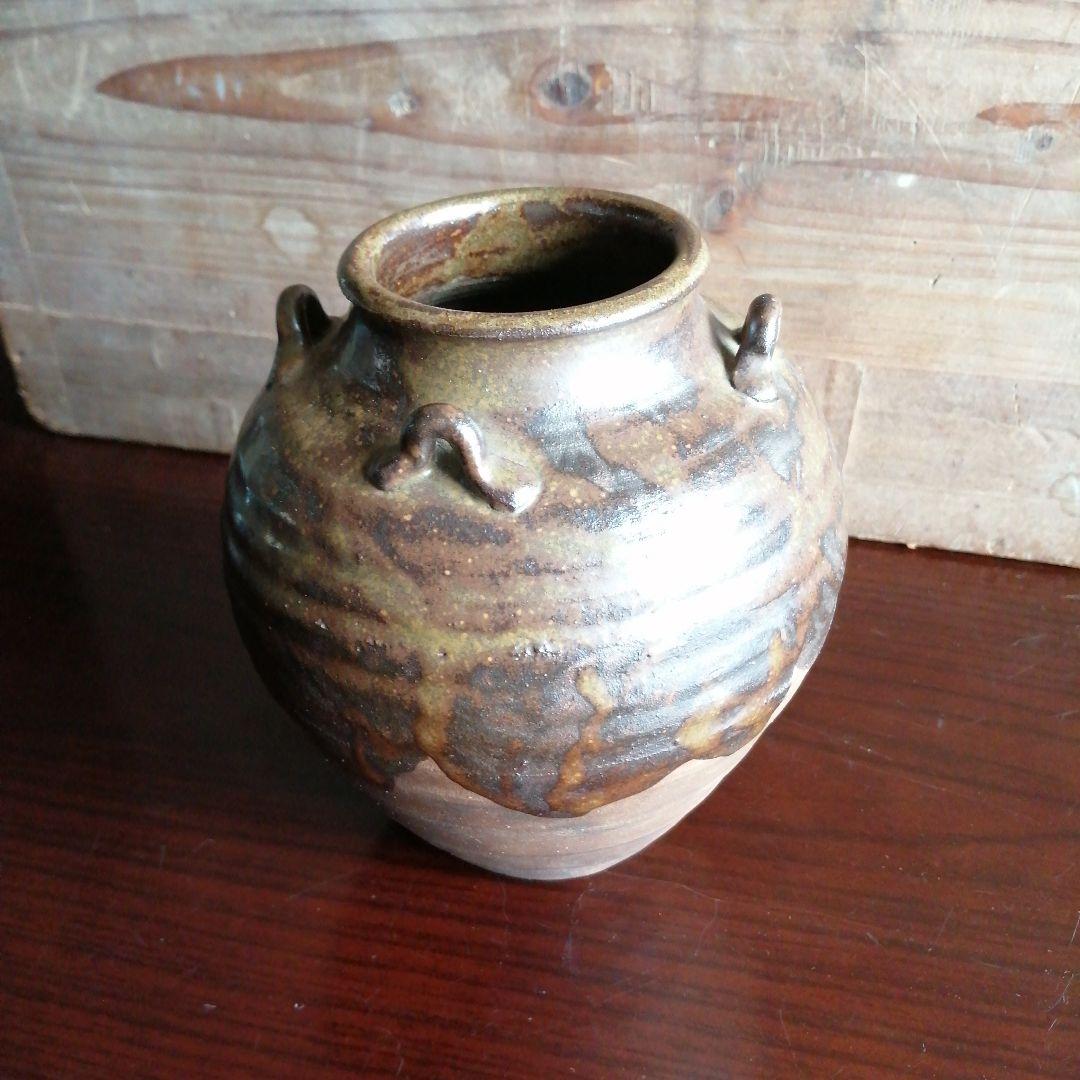 志都呂焼　祖母懐茶壺　14.5cm　江戸中期～後期