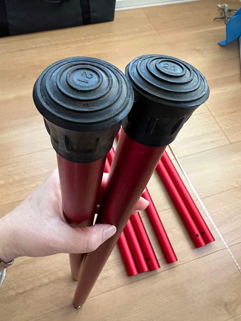 スノーピーク　ウイングポールレッド 240cm 2本セット