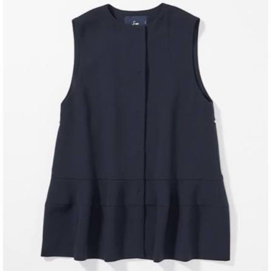 限定価格　VERY掲載　SONO ソーノネイビー　 ポタリーチュニックジレ