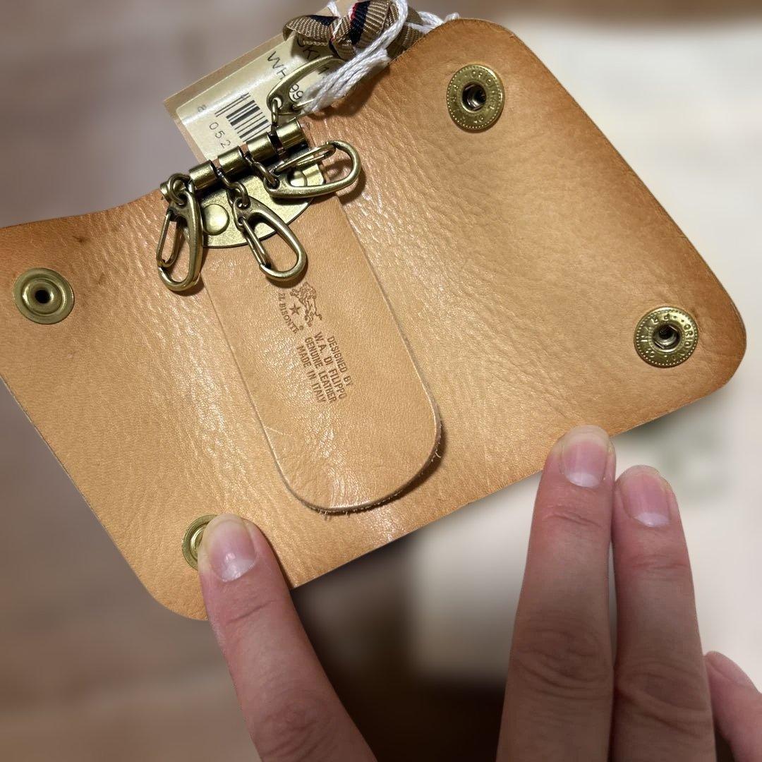 専用品　ホワイトレザー ロゴプリント