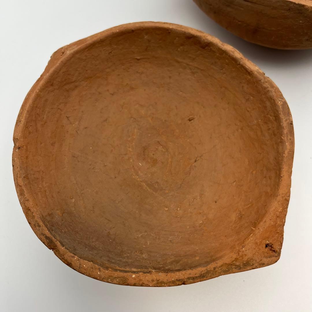 ②素焼き 土鍋 タジン鍋 ベルベル人 モロッコ 工芸品 蓋付き 器 古道具 骨董