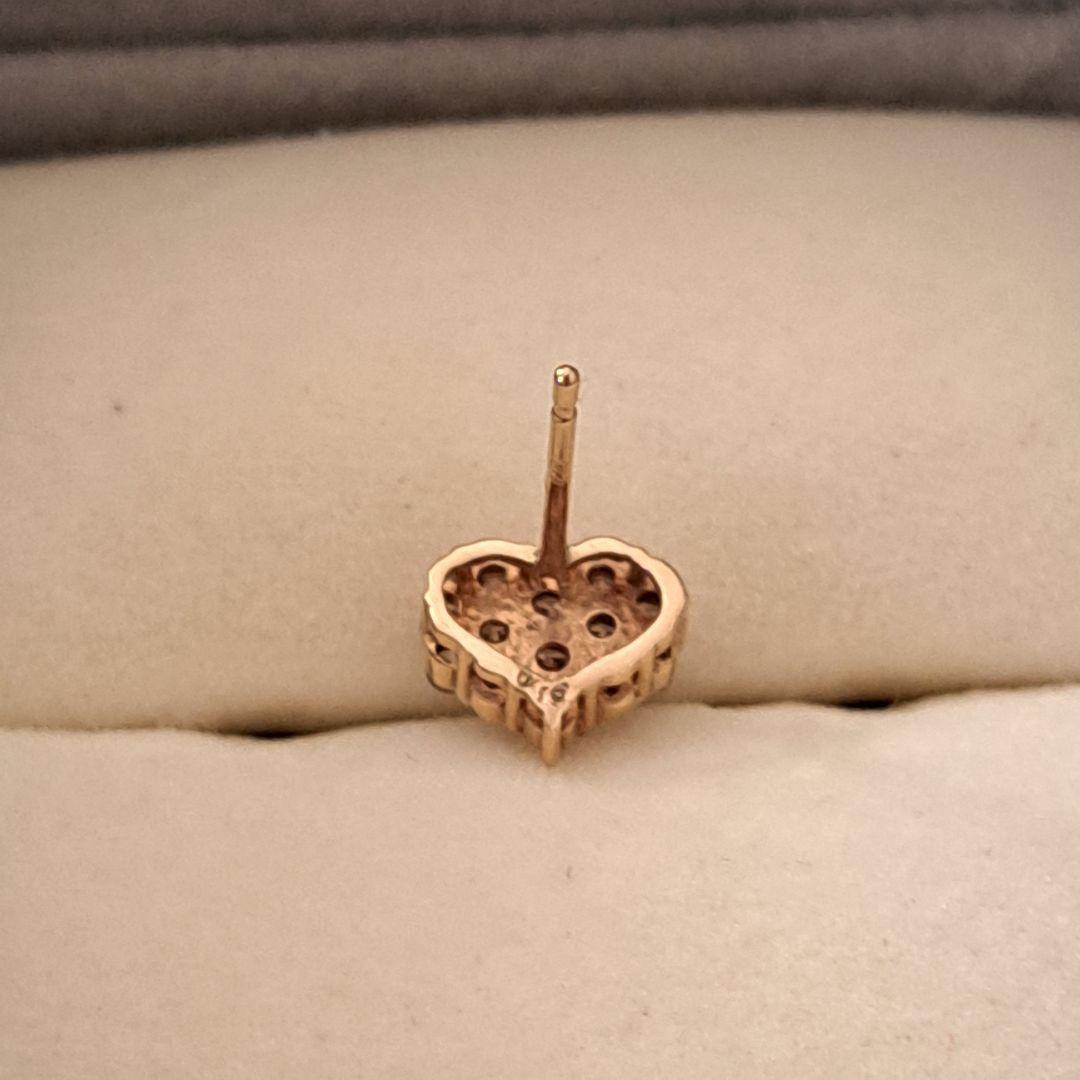TAROK18 ハートダイヤモンド0.16ct ピアス 片方