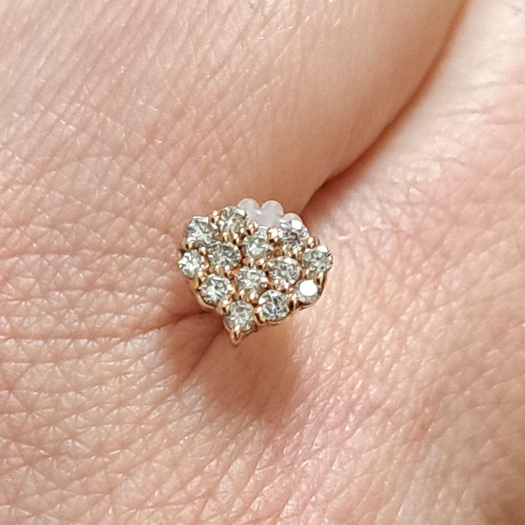 TAROK18 ハートダイヤモンド0.16ct ピアス 片方