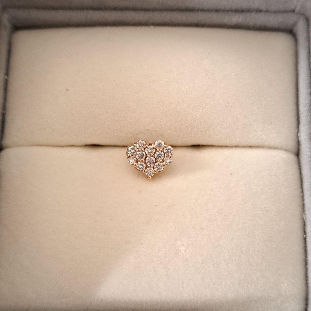 TAROK18 ハートダイヤモンド0.16ct ピアス 片方
