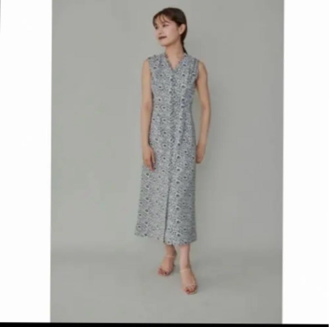 L’or L’AUBE BLANC Flower jacquard Dress