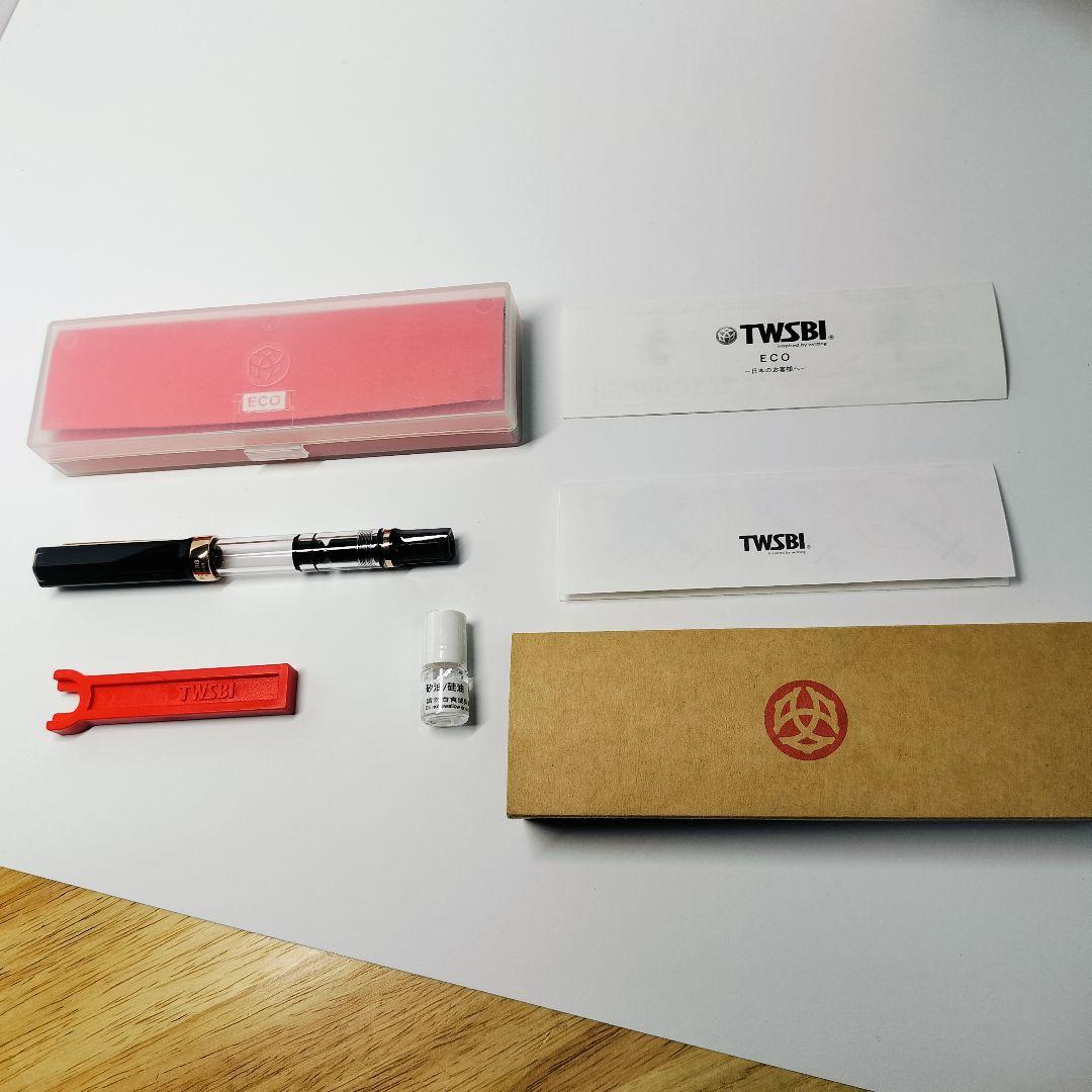 TWSBI ツイスビー エコ EF 万年筆 ブラック ローズゴールド ECO