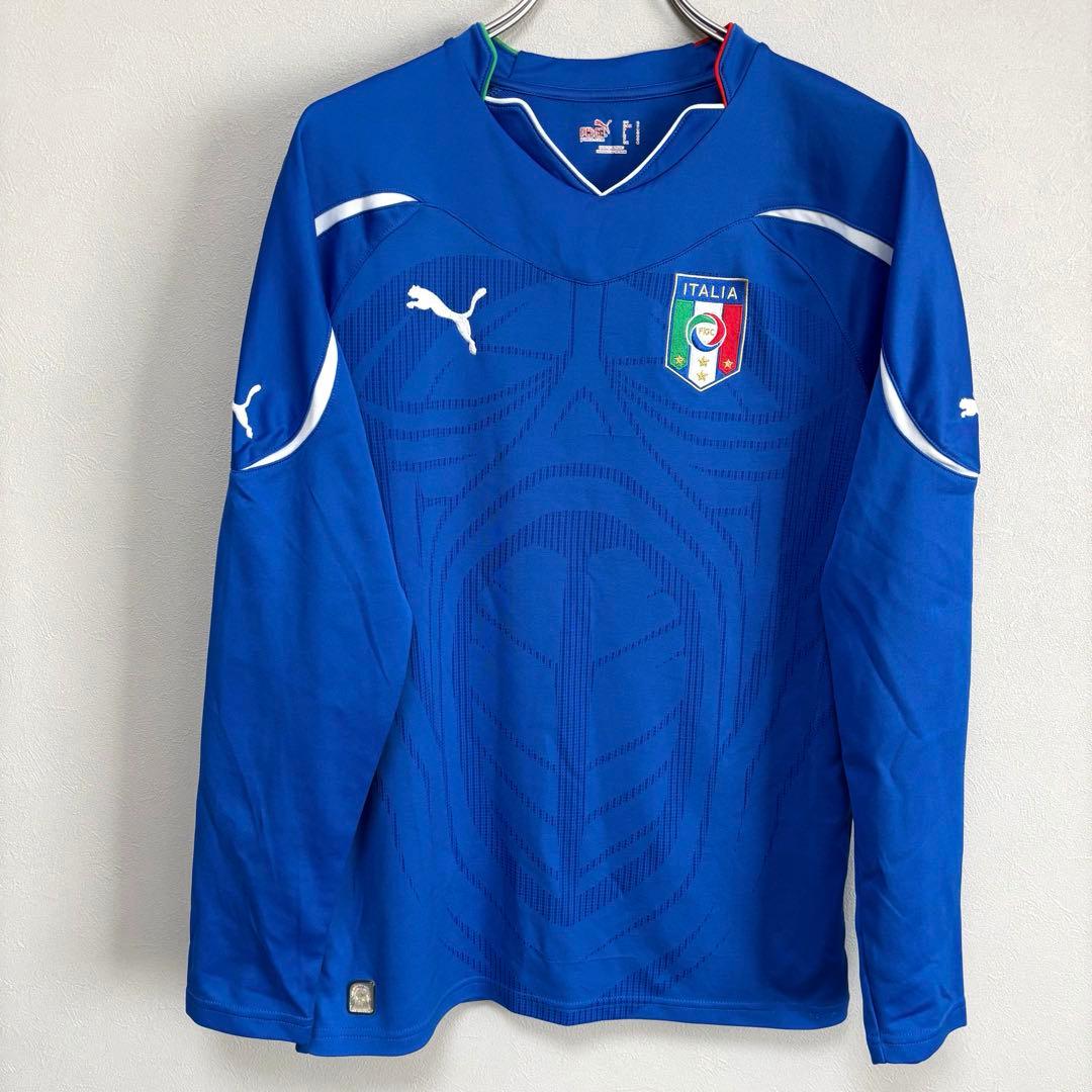 PUMA プーマ サッカー イタリア代表ゲームシャツ 長袖ユニフォーム 2010
