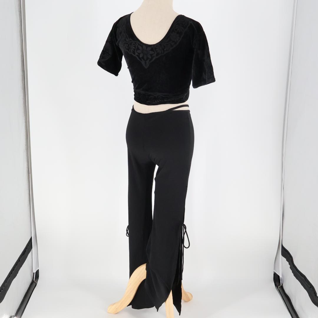 【ベリーダンス用衣装】ブラック sharif designs レッスン着 真っ黒