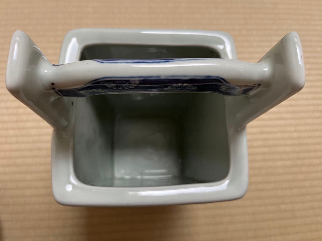 手桶型花器、藍染、陶磁器、置物、飾り、花瓶、傘立て、人物、花鳥、蛸唐草、角型