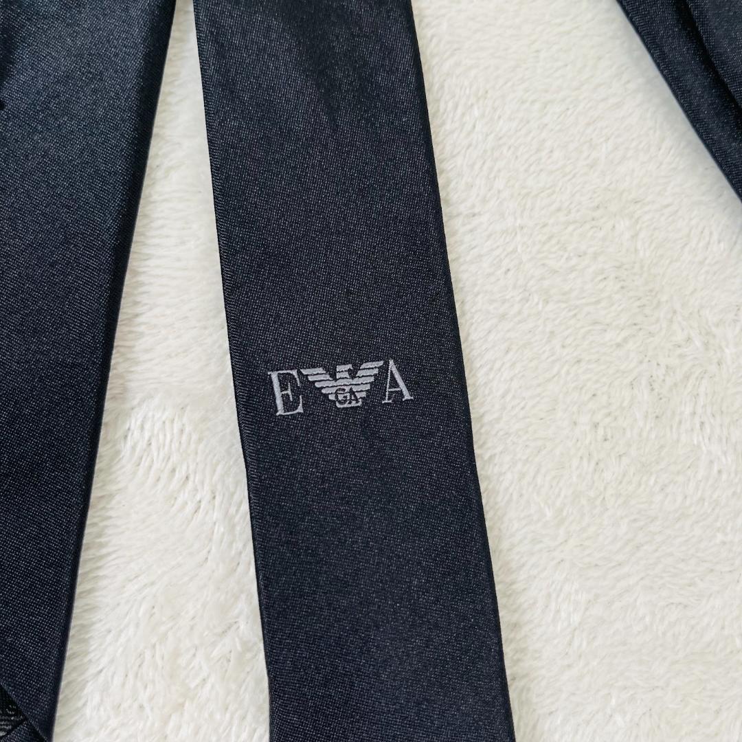 新品未使用 ARMANI エンポリオアルマーニ ネクタイ シルク ブラック