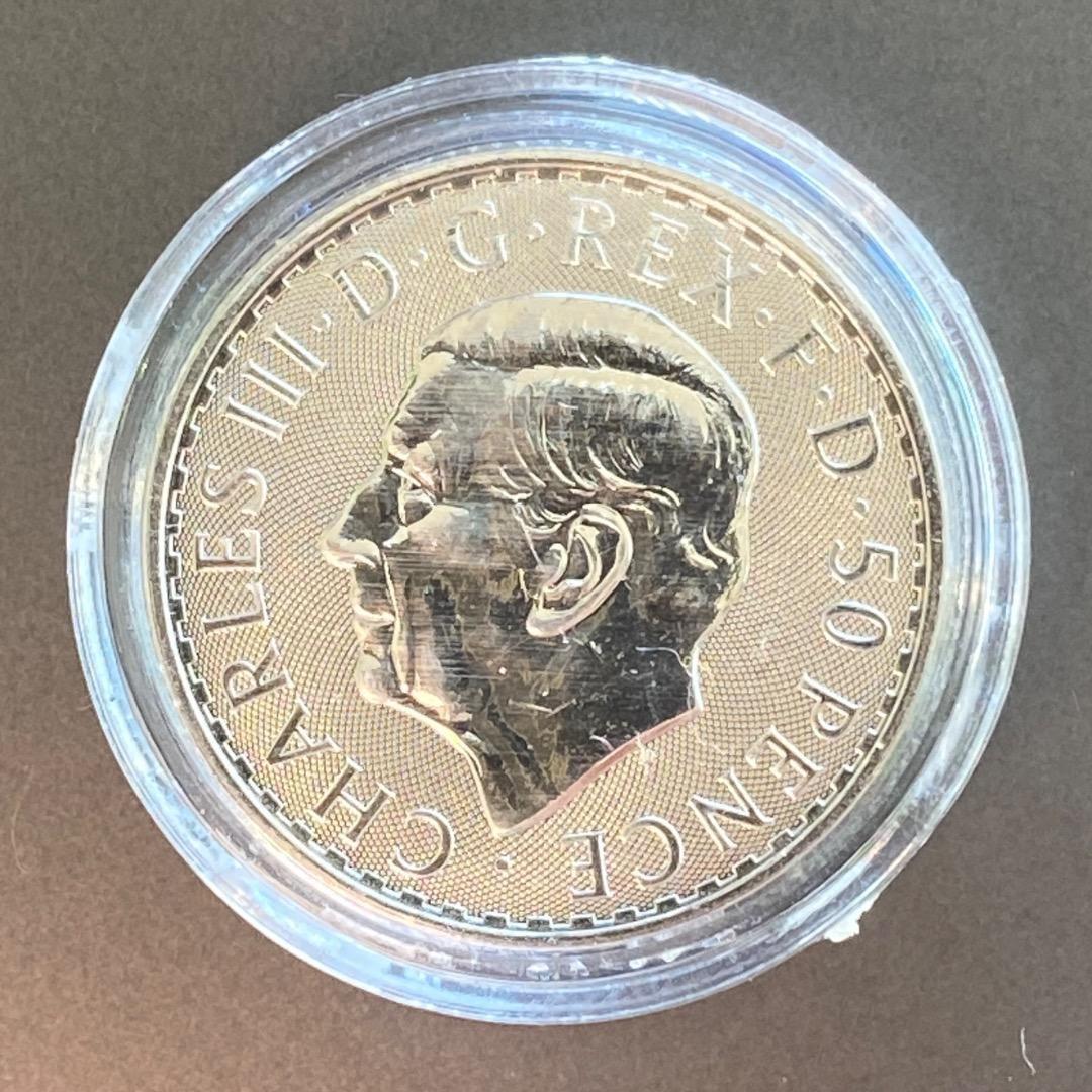 イギリス ブリタニア 銀貨 1/4オンス チャールズ3世