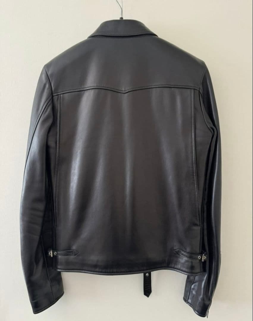 【46・エディ期】SAINT LAURENT ラムレザー キース型 黒 極美品