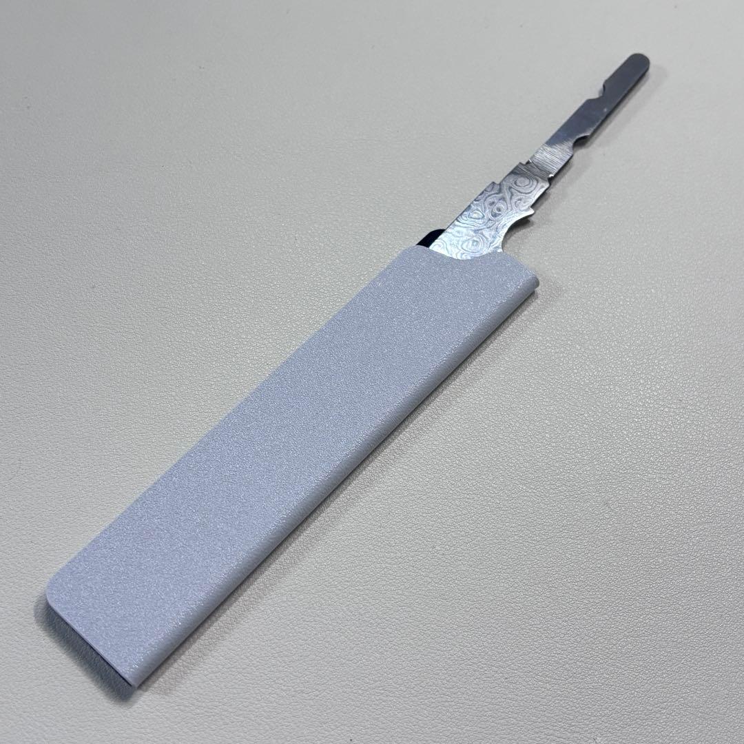 【柄無し】130mm 55層有色ダマスカス ペティナイフ、