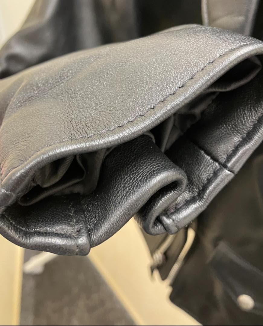 Schott 228US ラムレザーダブルライダースジャケット 40 ボア付き
