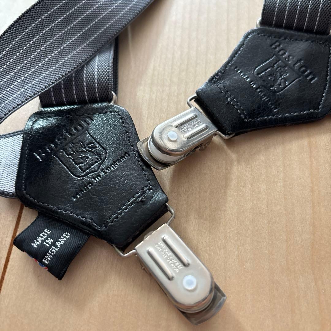 美品　BOSTON サスペンダー　イギリス製　made in England