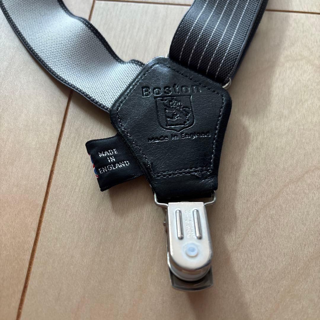 美品　BOSTON サスペンダー　イギリス製　made in England