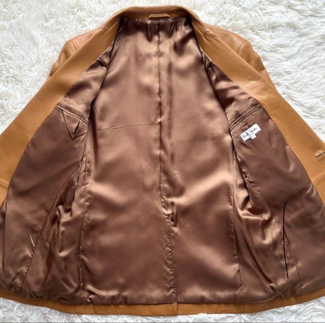 Lサイズ 羊革 Paul Smith ラムレザー テーラードジャケット　極美品