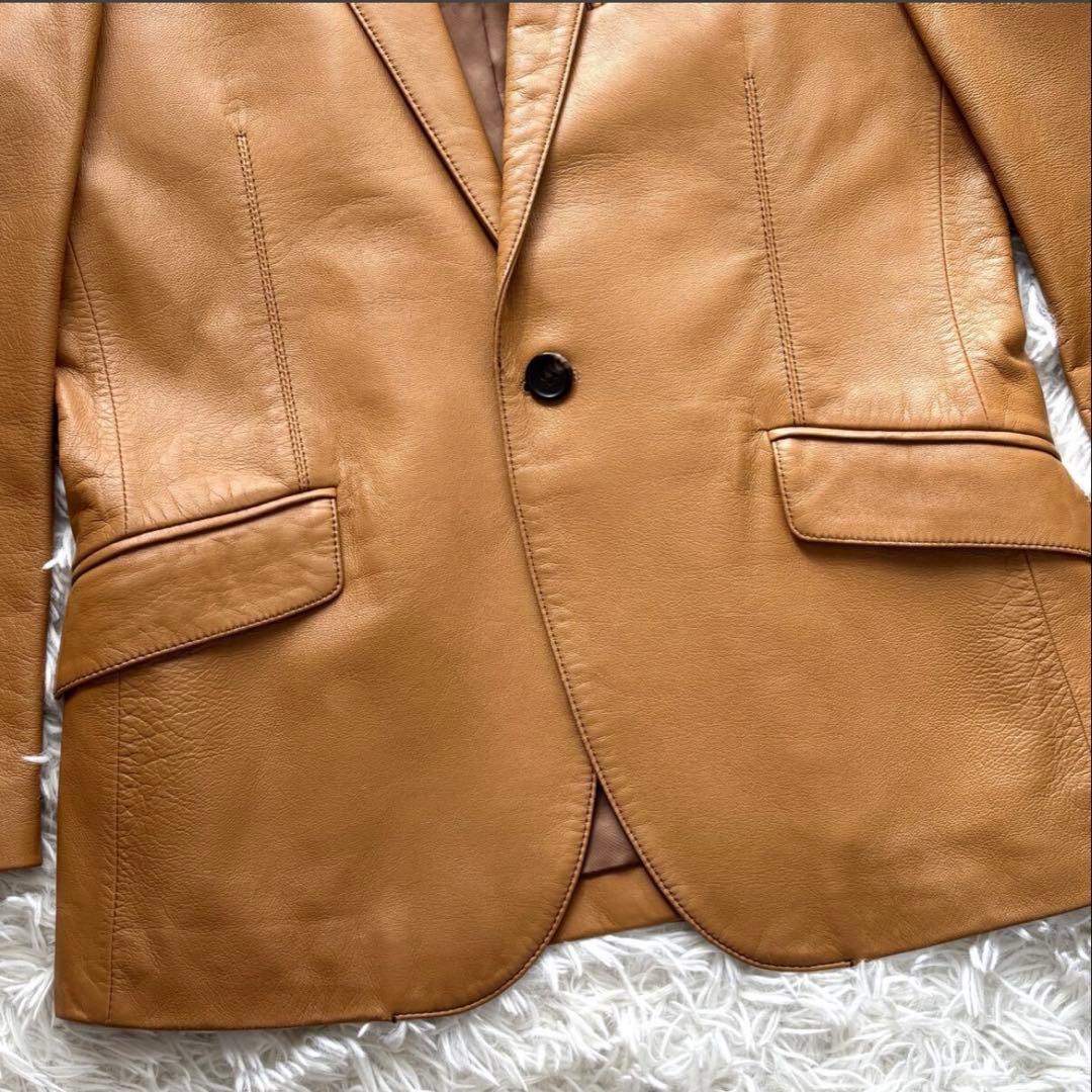 Lサイズ 羊革 Paul Smith ラムレザー テーラードジャケット　極美品