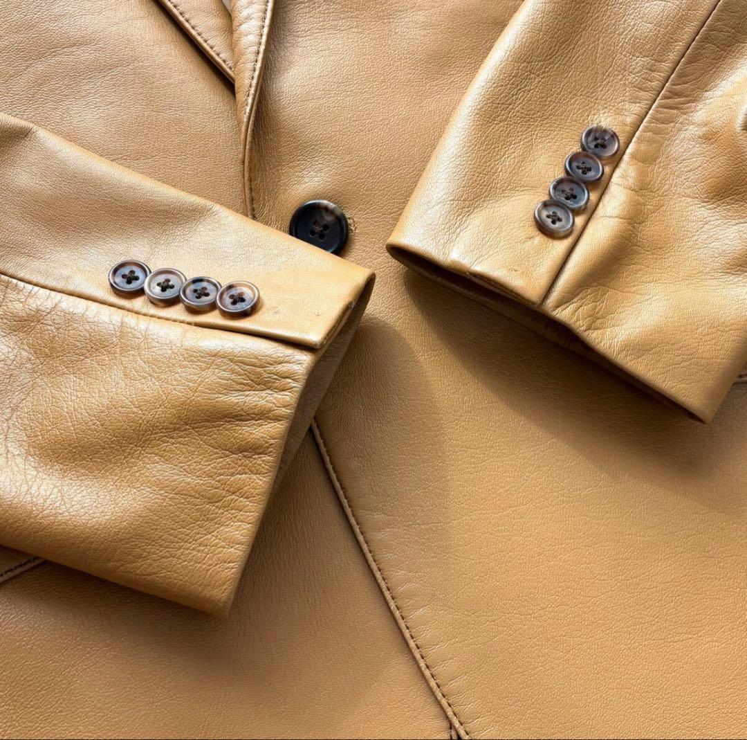Lサイズ 羊革 Paul Smith ラムレザー テーラードジャケット　極美品