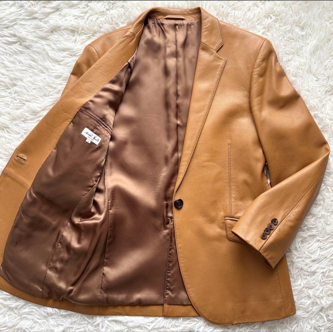 Lサイズ 羊革 Paul Smith ラムレザー テーラードジャケット　極美品
