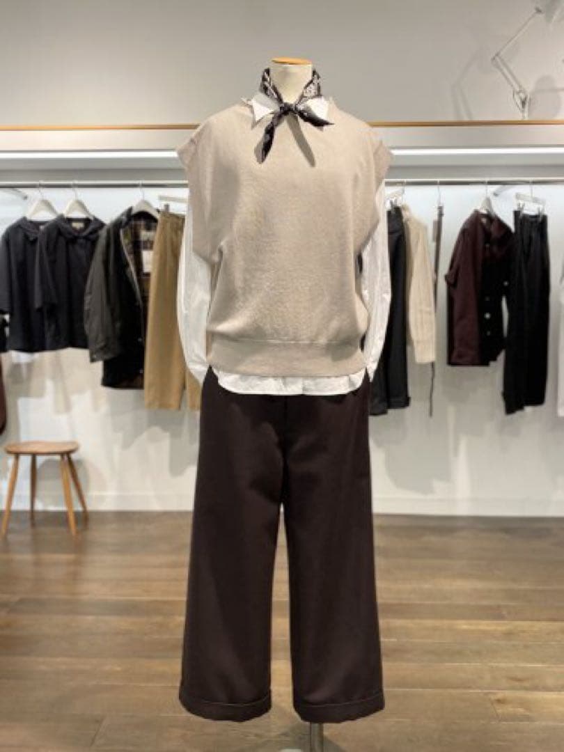 マーガレットハウエル ウール カシミヤ スリップオーバー　ニットベスト