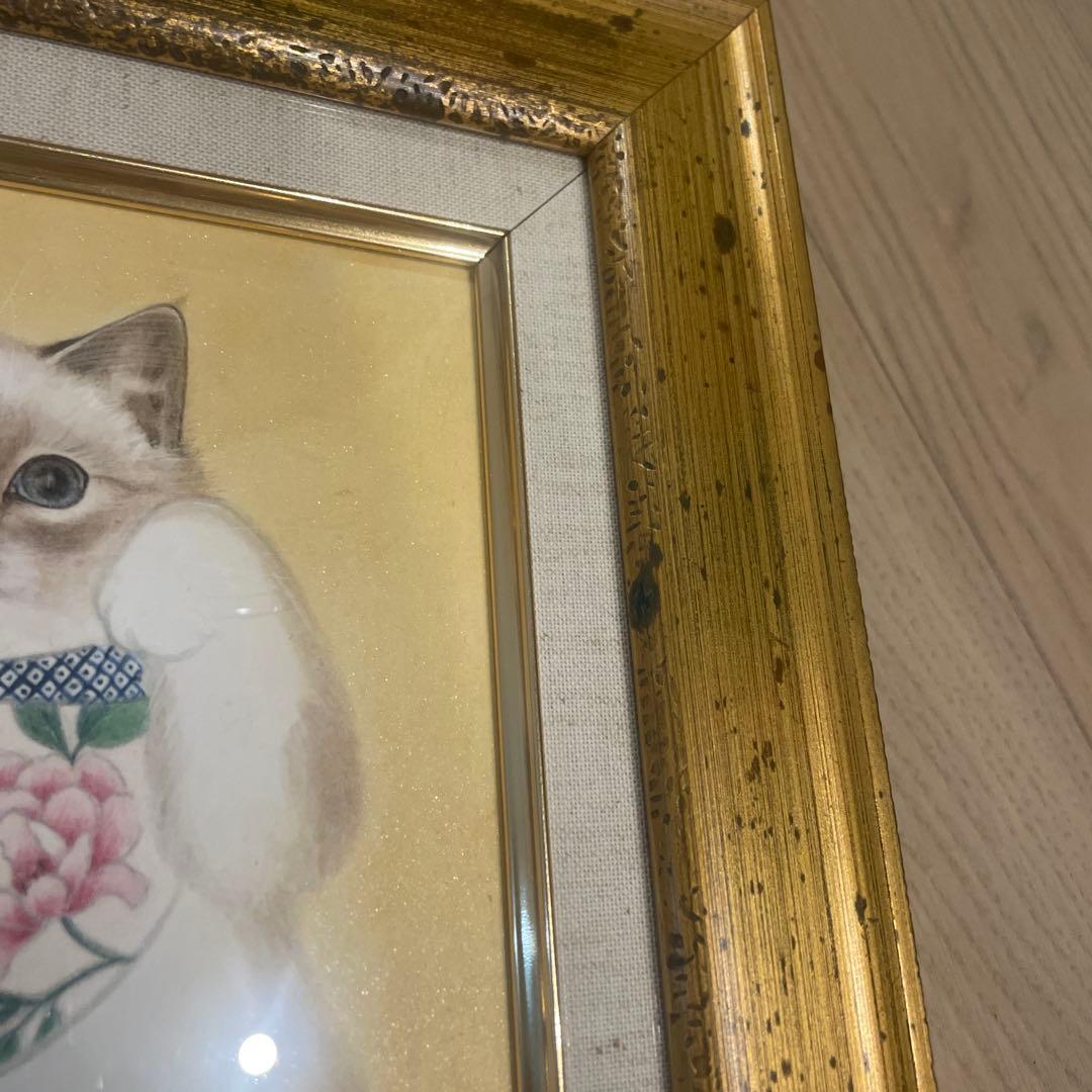 原画　久野千恵美「招き猫」日本画 〇招き猫の画家　2セット
