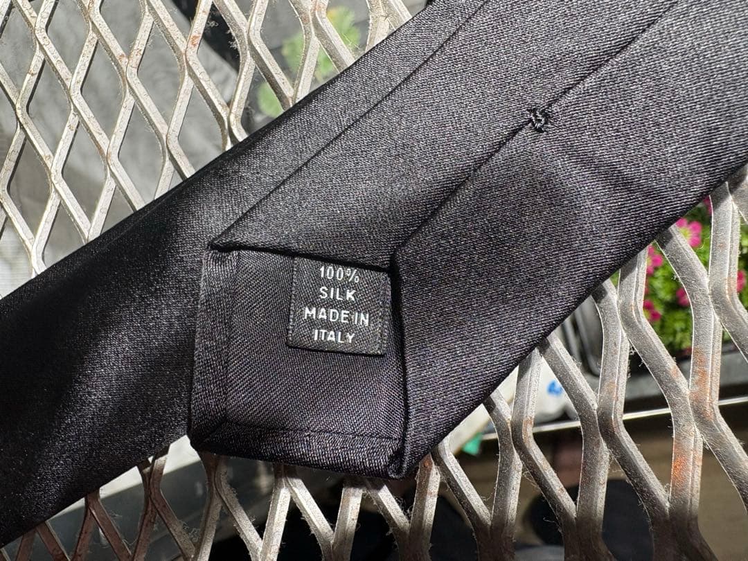 【未使用品】PRADA ブラック ネクタイ ナロータイ シルク イタリア 正規品