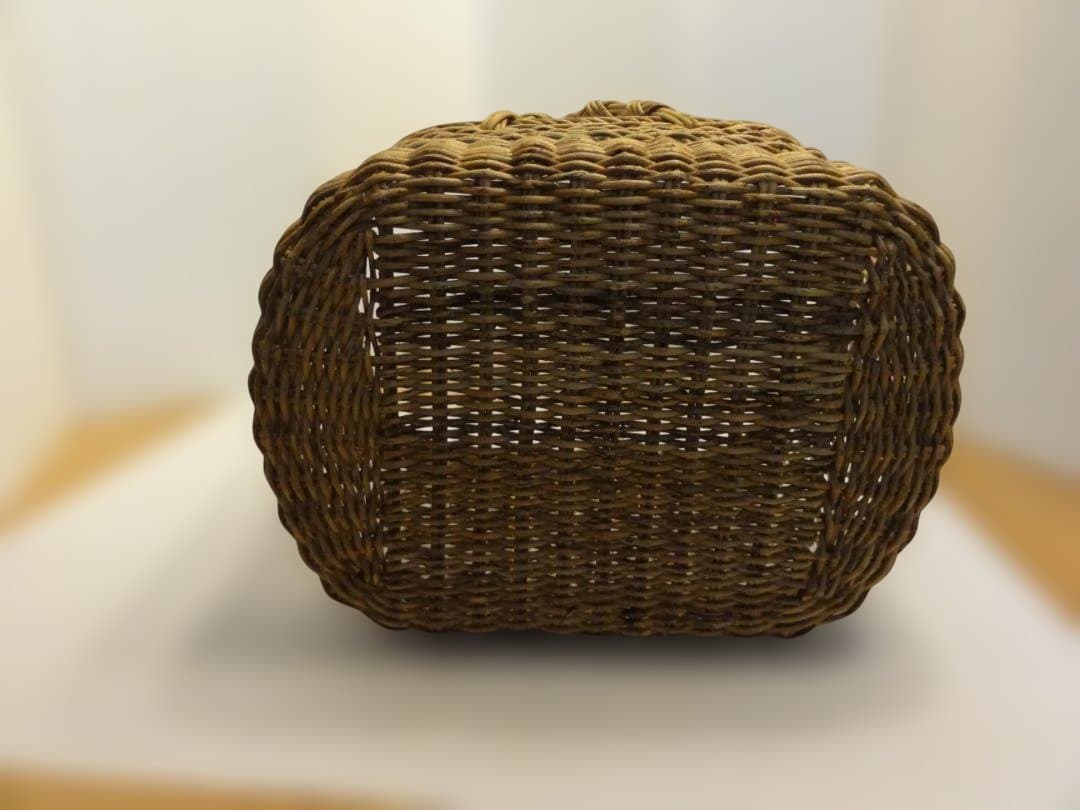 あけびつる 編み込みバスケット 中型