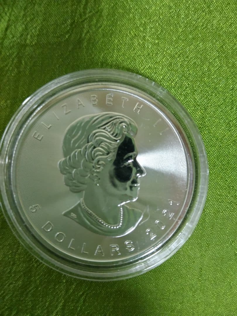 カナダ 2021年 1オンス メ―プルリ―フ銀貨 クリアケ―ス入り １枚
