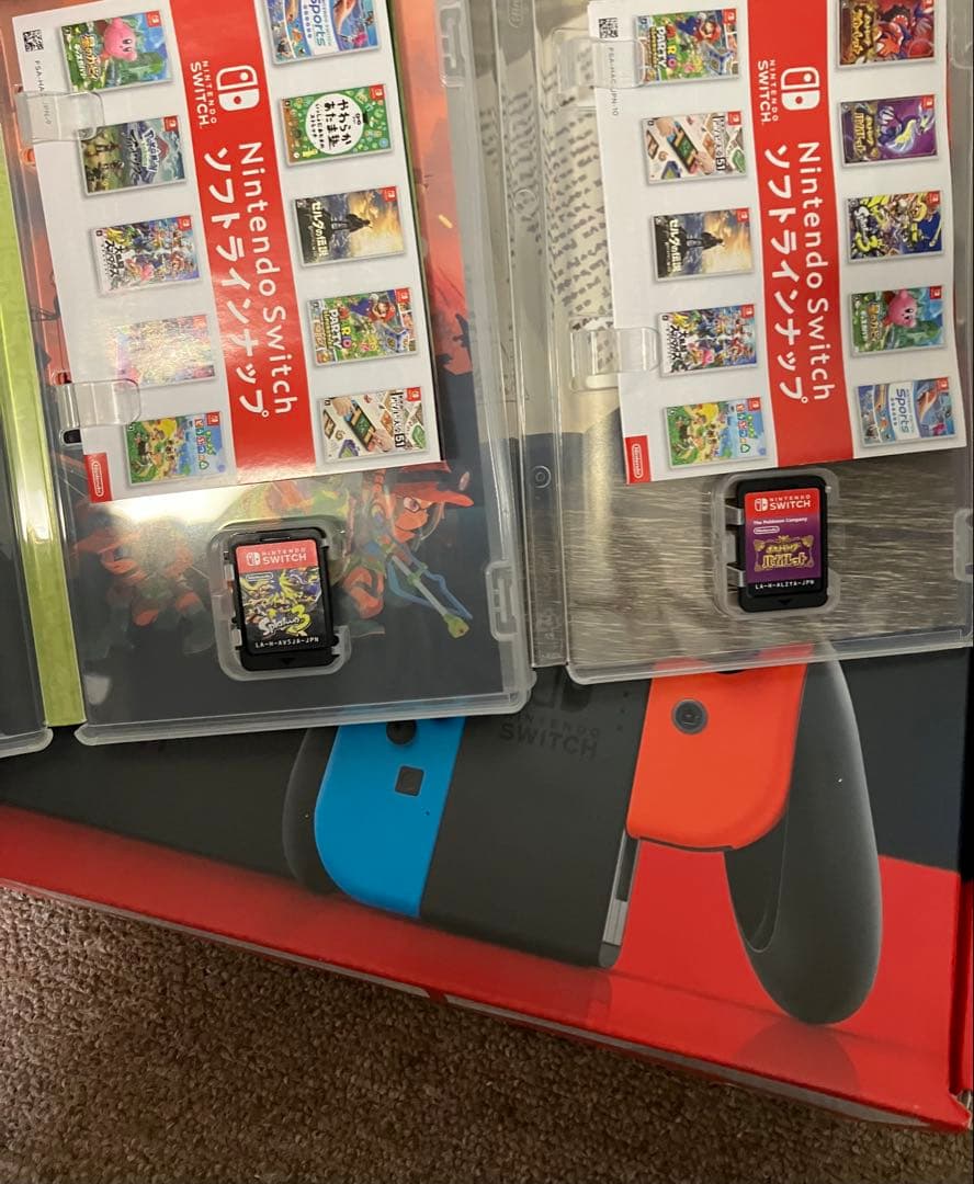 Nintendo Switch 新型(箱付き付属品全部) スプラ・ポケモン