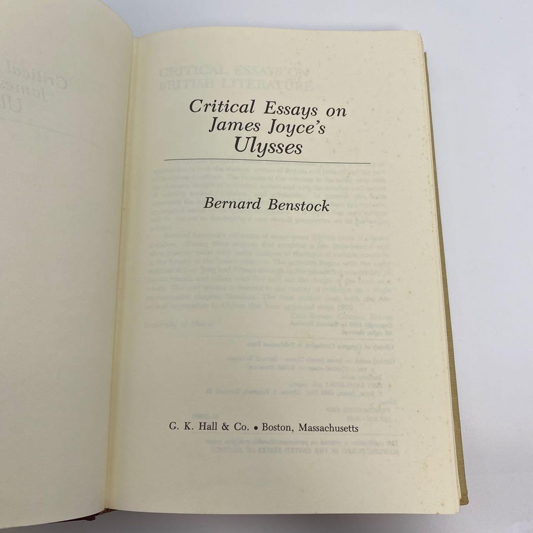 洋書 Critical Essays on James Joyce's Ulysses