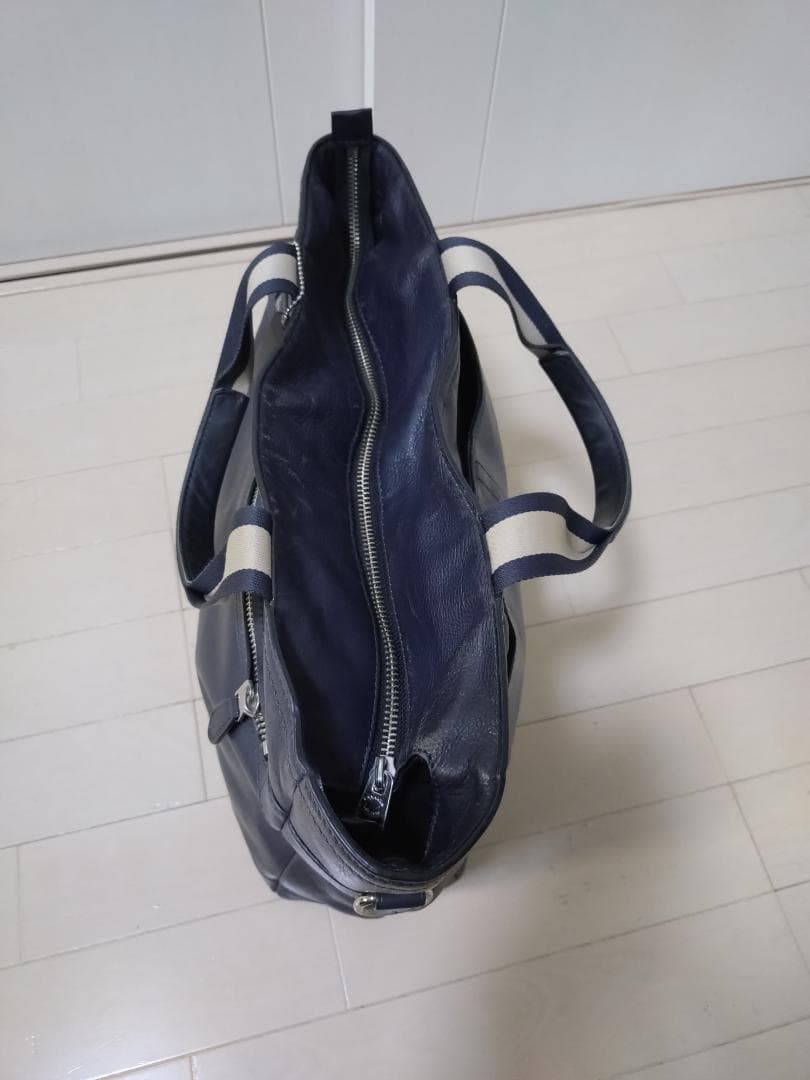 COACH ネイビー レザー トートバッグ　コーチ