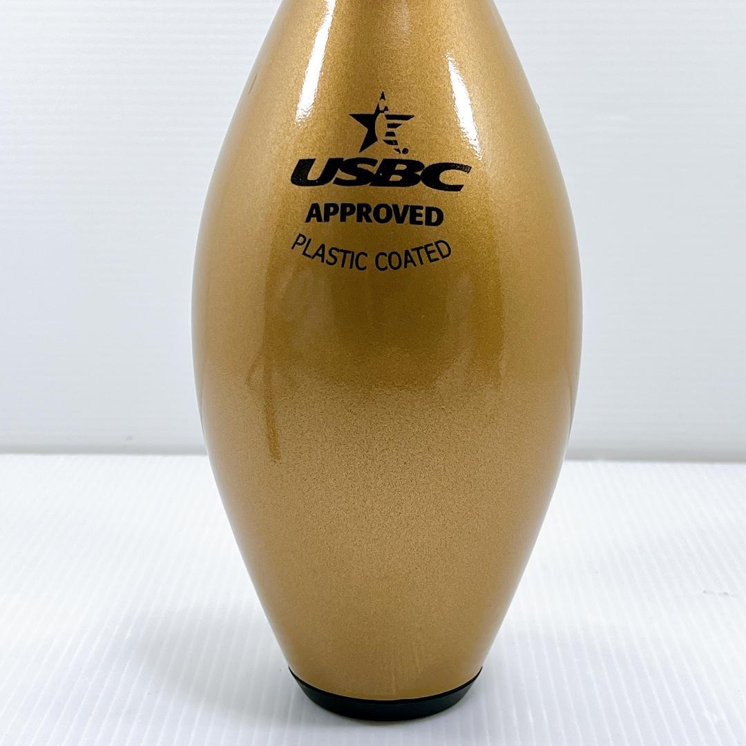 【美品✨】　木製　ボウリング ピン　ゴールド　BOWLING