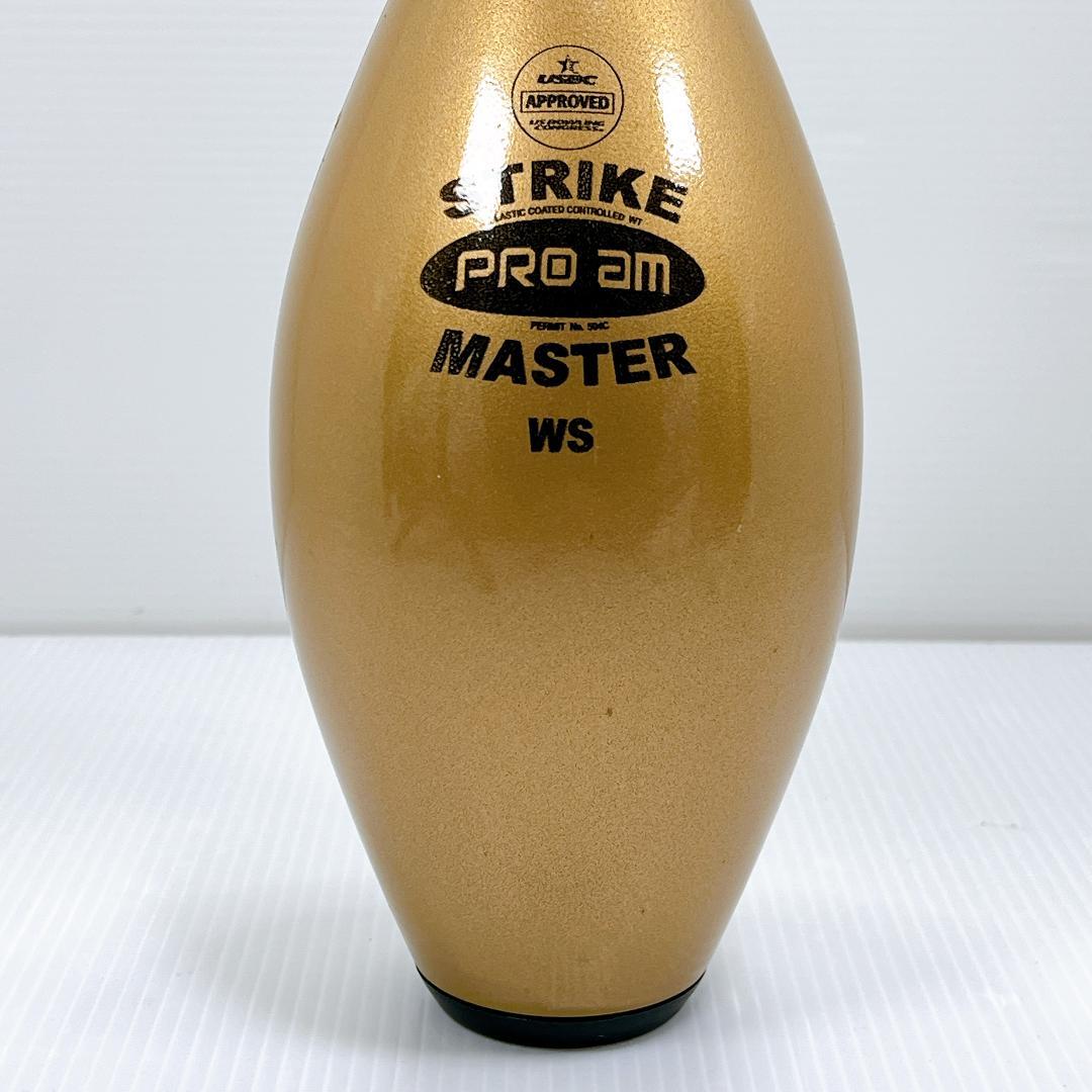 【美品✨】　木製　ボウリング ピン　ゴールド　BOWLING