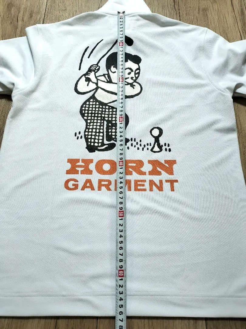 値下中【美品】HORN GARMENT ゴルフ ポロシャツ ホワイト サイズ46