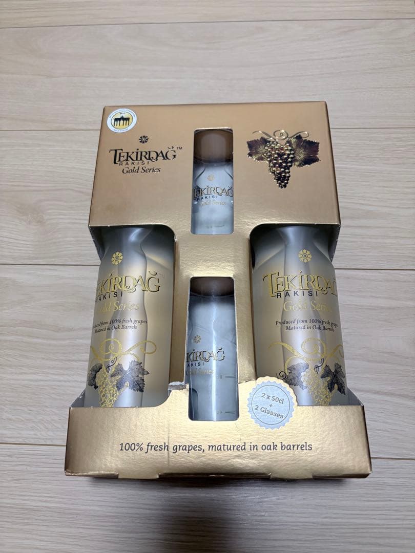 【お酒】TekirdagGold ラクraki 700ml×2本＋グラス2個