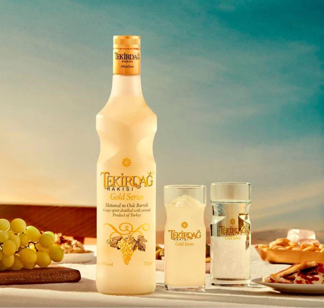 【お酒】TekirdagGold ラクraki 700ml×2本＋グラス2個