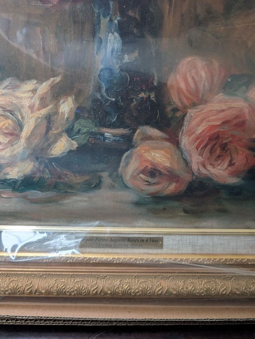 Pierre-Auguste Renoir 花瓶の薔薇 油彩画
