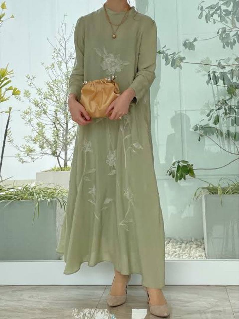 ワンピース Ameri 2WAY FLOWER GARDEN DRESS M