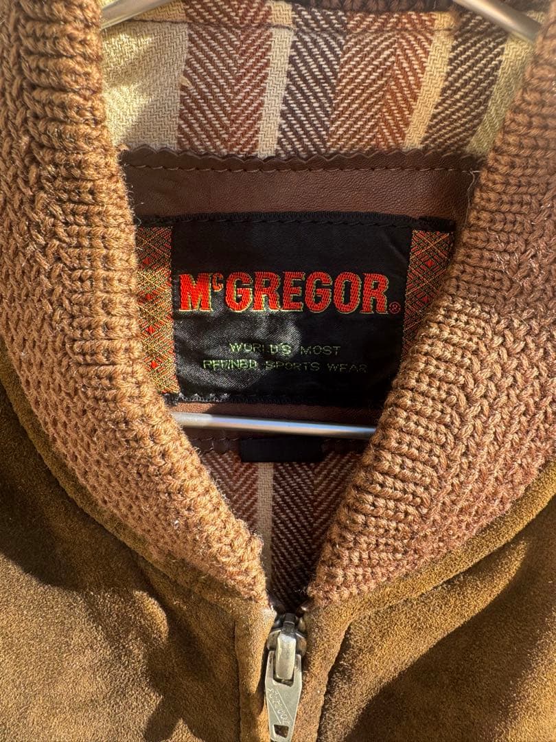 ぷ*ら様 McGREGOR スエード レザージャケット 80s ビンテージ ブル