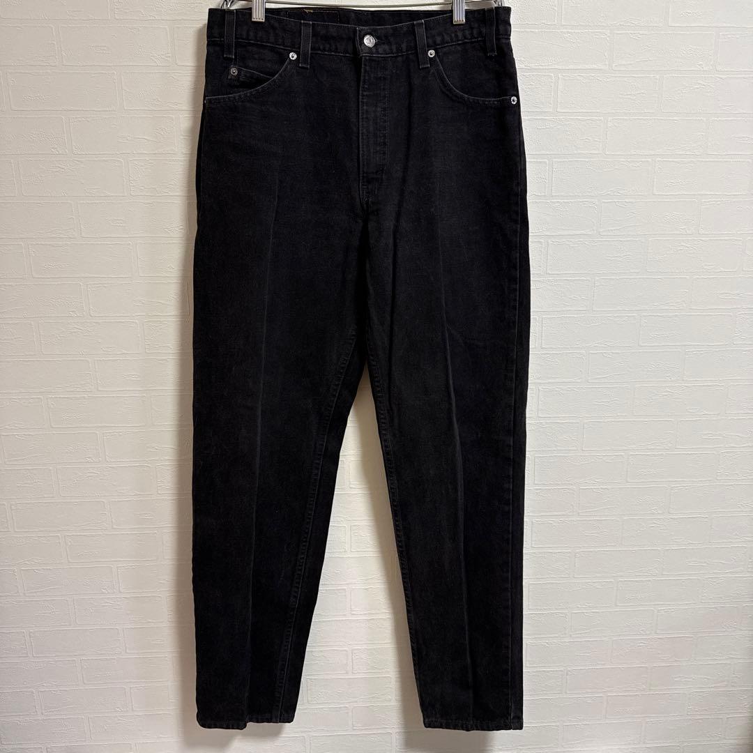90s USA製　Levi's 550 ブラックデニム W34 オレンジタブ