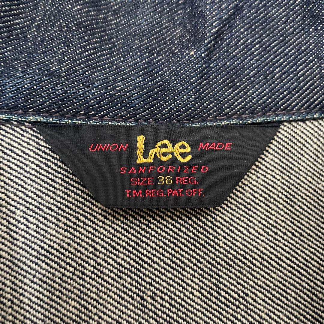 美品 復刻 Lee 三角タグ 101 真紺 デニムジャケット1411 36 S