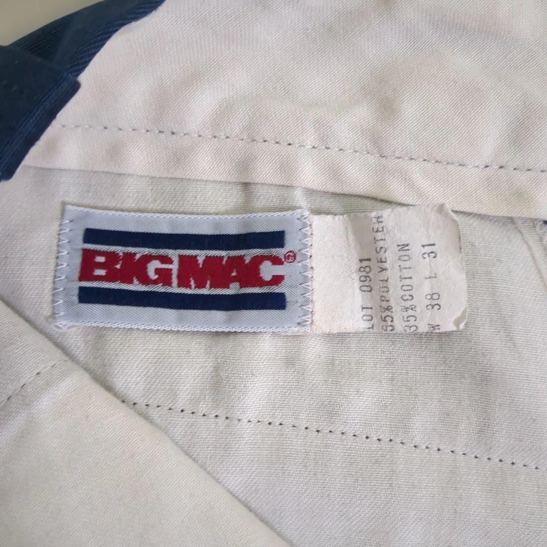 70s BIG MAC ワークパンツ スラックス ネイビー 38-31