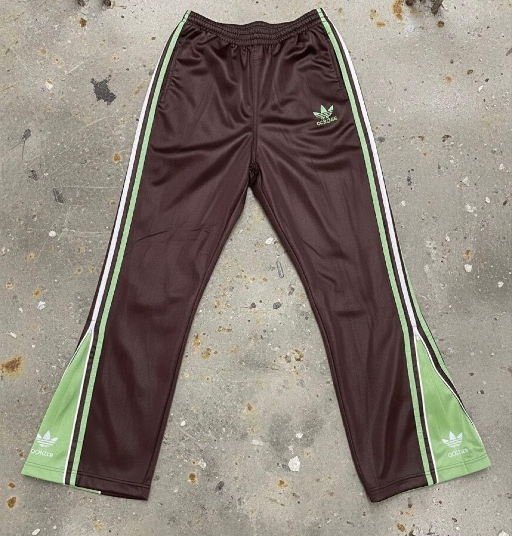 adidas ストライプジャージトラックパンツトレフォイルロゴ　デザント