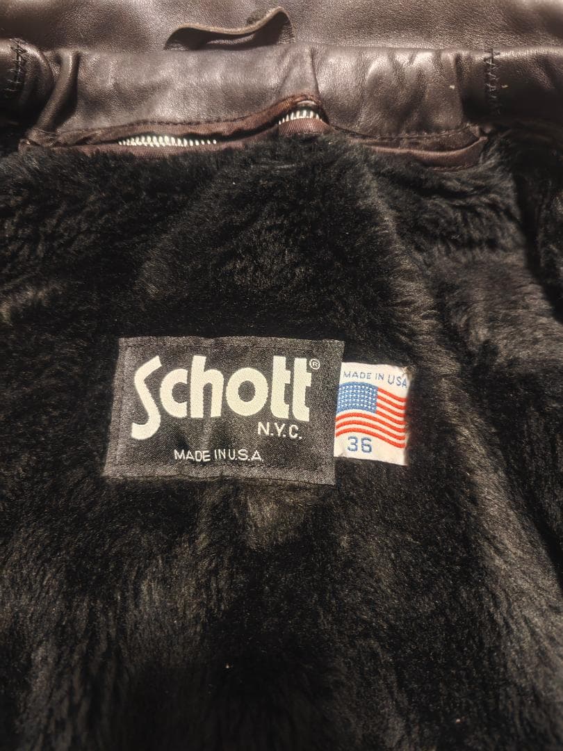 Schott ショット 642 シングルライダース 36 ライナー付