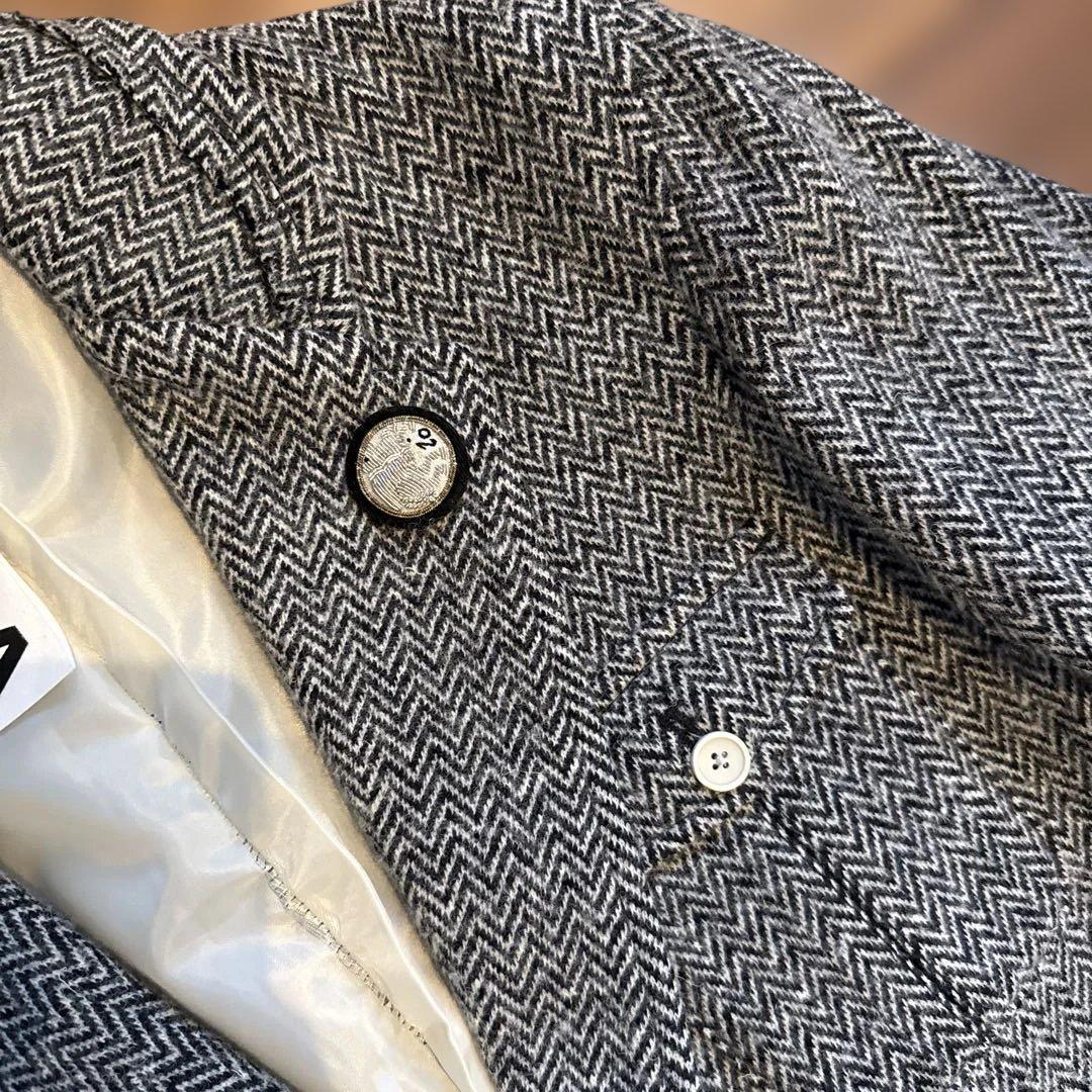 CROCIERA ヘリンボーン ブレザー グレー