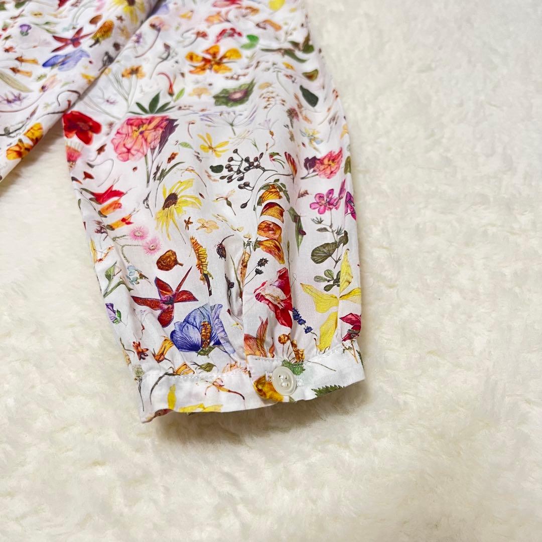 シャワーパーティー リバティ花柄　長袖ブラウス 綿100 % 春　美品